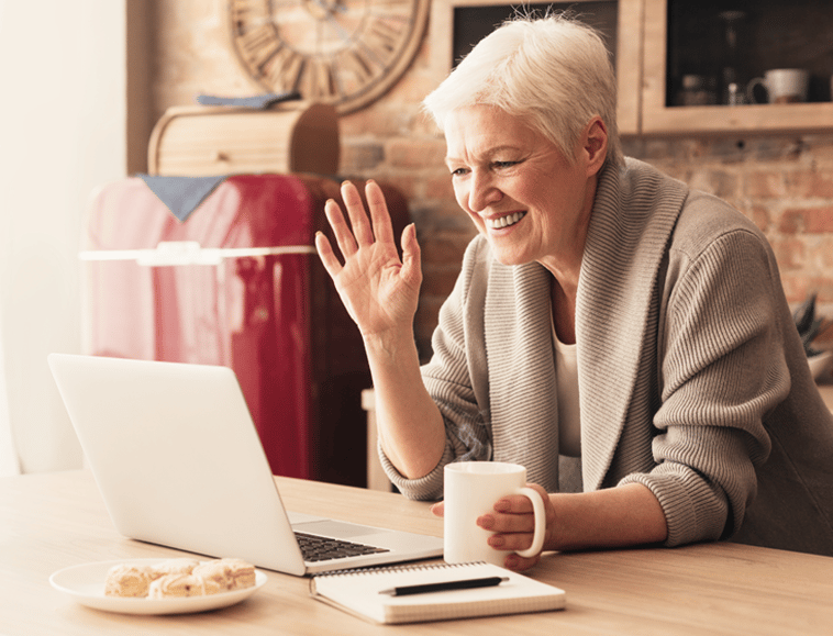 Older Woman on Video Chat