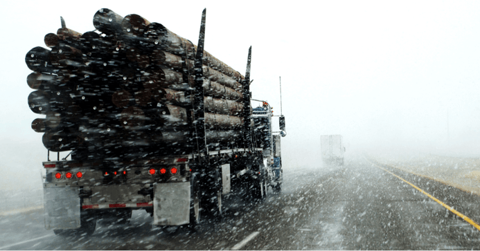 passing trucks in winter carrying a load  auto accidents - Bart Durham