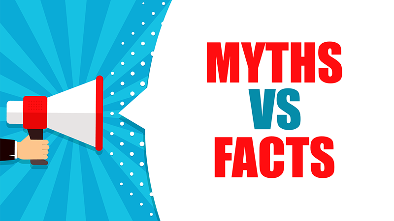 Myths VS Facts Graphic With Bullhorn